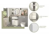 Waschbeckenunterschrank Hunter in wei� Hochglanz Badezimmer Unterschrank 60 x 54 cm
