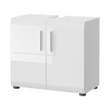 Waschbeckenunterschrank Hunter in wei� Hochglanz Badezimmer Unterschrank 60 x 54 cm