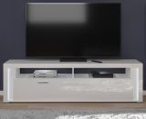 TV-Lowboard Sunroof in wei� Hochglanz TV-Unterteil inklusive Beleuchtung 201 x 58 cm, Soft-Close
