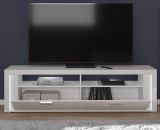 TV-Lowboard Sunroof in wei� Hochglanz TV-Unterteil inklusive Beleuchtung 201 x 58 cm, Soft-Close