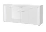 Sideboard Sunroof in wei� Hochglanz Kommode inklusive Beleuchtung 182 x 84 cm, Soft-Close