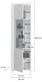 Wohnwand Sunroof in wei� Hochglanz Wohnkombination 3-teilig inklusive Frontbeleuchtung 332 x 202 cm