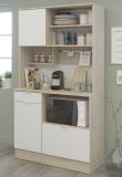 Parisot K�chenschrank Set 2-tlg. Socool1 in wei� und Jackson Eiche K�che Buffet und K�cheninsel