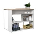 Parisot K�chenschrank Set 2-tlg. Socool1 in wei� und Jackson Eiche K�che Buffet und K�cheninsel