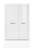 Highboard Carrara in wei� Hochglanz Wohn- und Esszimmer Schrank 100 x 142 cm