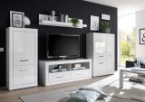 Highboard Carrara in wei� Hochglanz Wohn- und Esszimmer Anrichte 65 x 142 cm