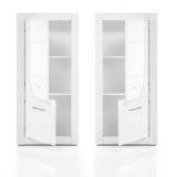 Highboard Carrara in wei� Hochglanz Wohn- und Esszimmer Anrichte 65 x 142 cm