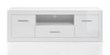 TV-Lowboard Carrara in wei� Hochglanz, TV Unterteil 180 cm mit Komforth�he, auf Rollen