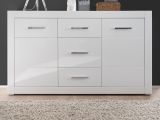 Sideboard Carrara in wei� Hochglanz Wohn- und Esszimmer Kommode 164 x 97 cm