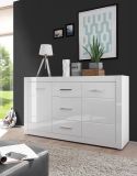 Sideboard Carrara in wei� Hochglanz Wohn- und Esszimmer Kommode 164 x 97 cm