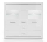 Highboard Carrara in wei� Hochglanz Wohn- und Esszimmer Anrichte 149 x 142 cm