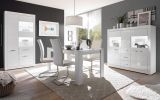 Highboard Carrara in wei� Hochglanz Wohn- und Esszimmer Anrichte 149 x 142 cm