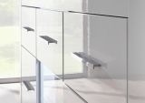 Wohnwand Carrara in wei� Hochglanz Wohnkombination 4-teilig 335 x 198 cm