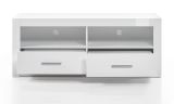 Wohnwand Carrara in wei� Hochglanz Wohnkombination 4-teilig 335 x 198 cm