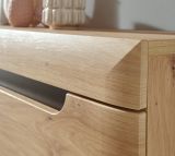 Garderobe Ronson in Artisan Eiche und schwarz Kompaktgarderobe skandinavisch 110 x 200 cm