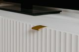 TV-Lowboard Hawick in wei� matt mit 3D-Wellenstruktur TV Unterteil in Komforth�he 179 x 61 cm
