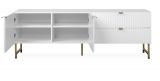 TV-Lowboard Hawick in wei� matt mit 3D-Wellenstruktur TV Unterteil in Komforth�he 179 x 61 cm