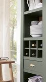 Regal Norwich in gr�n und Wotan Eiche Landhaus Regalschrank mit Weinregal 68 x 207 cm