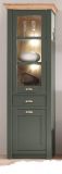Vitrine Norwich in gr�n und Wotan Eiche Landhaus Vitrinenschrank 68 x 207 cm