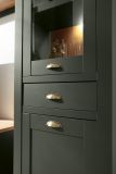 Wohnwand Norwich in gr�n und Wotan Eiche Landhaus Wohnkombination 4-teilig 308 x 207 cm