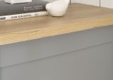 TV-Lowboard Rideau in grau und Artisan Eiche Landhaus TV Unterteil 155 x 48 cm