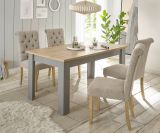 Esstisch Rideau in grau und Artisan Eiche Landhaus K�chentisch 160 x 90 cm