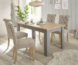 Esstisch Rideau in grau und Artisan Eiche Landhaus K�chentisch 160 x 90 cm