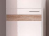 Badezimmer: Hochschrank Mezzo Hochglanz wei� (37 x 182 cm)