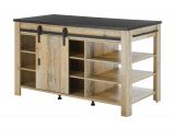 K�cheninsel Stove in Used Wood hell und anthrazit K�chenschrank freistehend 162 x 77 cm