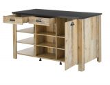 K�cheninsel Stove in Used Wood hell und anthrazit K�chenschrank freistehend 162 x 77 cm