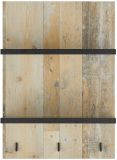 K�chenregal Stove in Used Wood hell und anthrazit K�che Wandregal 60 x 84 cm Gew�rzregal