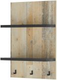 K�chenregal Stove in Used Wood hell und anthrazit K�che Wandregal 60 x 84 cm Gew�rzregal
