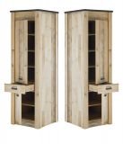 K�che Hochschrank Stove in Used Wood hell und anthrazit K�chenschrank hoch 62 x 201 cm