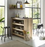 K�che mit Theke Stove in Used Wood hell und anthrazit K�chenschrank Set 5-teilig