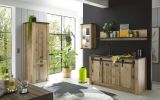 K�che Stove in Used Wood hell und anthrazit K�chenschrank Set 4-teilig