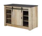 K�che Stove in Used Wood hell und anthrazit K�chenschrank Set 3-teilig