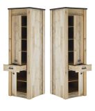 K�che Stove in Used Wood hell und anthrazit K�chenschrank Set 3-teilig