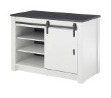 K�chenschrank Stove in wei� Pinie und anthrazit Landhaus K�che Unterschrank f�r Sp�le oder Kochfeld 133 x 93 cm