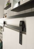 K�chenschrank Stove in wei� Pinie und anthrazit Landhaus K�che Unterschrank f�r Sp�le oder Kochfeld 161 x 93 cm