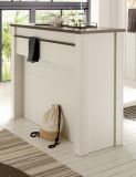 K�chentheke Stove in wei� Pinie und anthrazit Landhaus K�cheninsel freistehend 130 cm