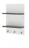 K�chenregal Stove in wei� Pinie und anthrazit Landhaus K�che Wandregal 60 x 84 cm Gew�rzregal