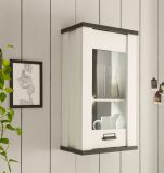 K�che H�ngeschrank Stove in wei� Pinie und anthrazit Landhaus K�chenschrank h�ngend 50 x 90 cm