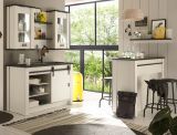 K�che H�ngeschrank Stove in wei� Pinie und anthrazit Landhaus K�chenschrank h�ngend 50 x 90 cm
