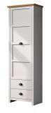 Garderobenschrank Landside in grau und Eiche Artisan Landhaus Garderobe oder gro�er Schuhschrank 65 x 201 cm