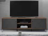 TV-Lowboard Rhomba in Graphite Grau und Eiche Kraft Gold 186 x 56 cm, Soft-Close