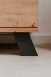 Kommode Madem in Artisan Eiche und Anthrazit mit 3D-Lamellen Wohn- und Esszimmer Sideboard 80 cm