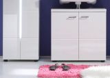 Badezimmer Waschbeckenunterschrank Nightlife in wei� Hochglanz Badschrank 65 x 63 cm