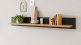 Wandboard Ribera in grau und Wotan Eiche Landhaus Wandregal 150 x 20 cm
