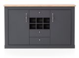 Sideboard Ribera in grau und Wotan Eiche Landhaus Wohn- und Esszimmer Kommode 169 x 104 cm