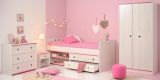 Parisot Kinder- und Jugendzimmer Smoozy21 in wei� Kiefer mit blau oder pink Komplett-Set 4-teilig